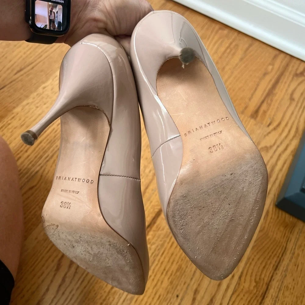 Brian Atwood Blush Nude Heels Size 8 Quiet Luxury Capsule Wardrobe Classic